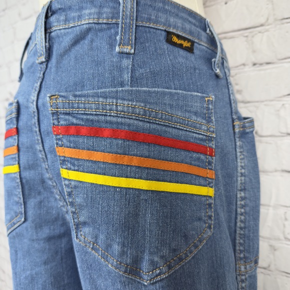 Wrangler Denim - WRANGLER X MODCLOTH - Retro 70's Rainbow Pocket High Rise Jeans - 12 x 30